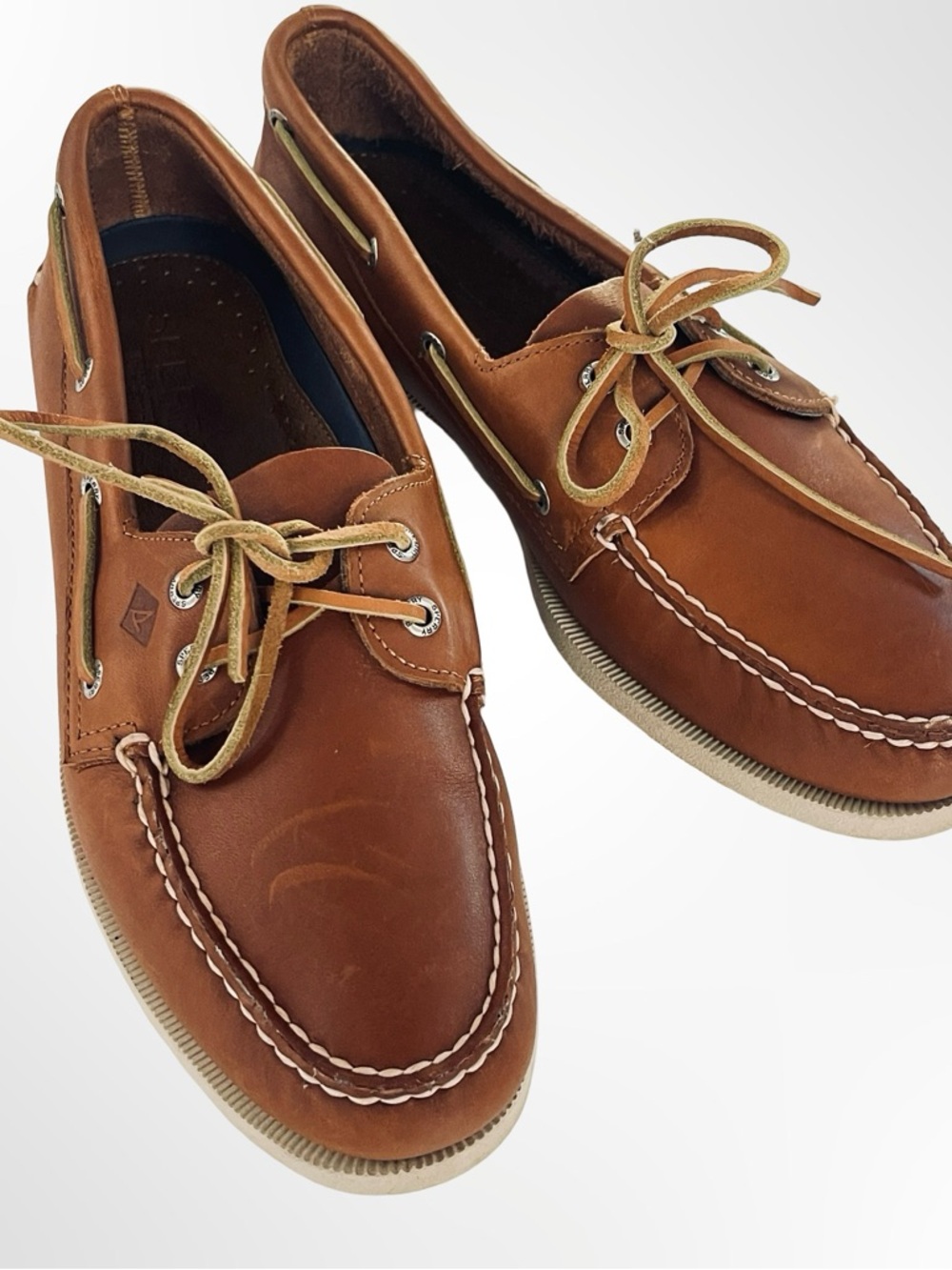 Sperry Men's Brown Leather Boat Shoes in size 11.5
